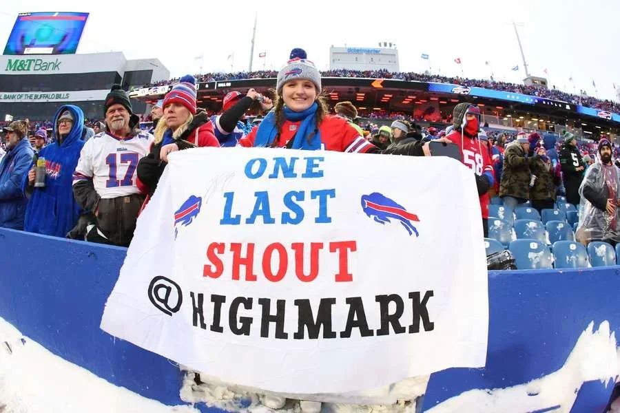 Aficionado de los Bills durante el último partido en The Ralph