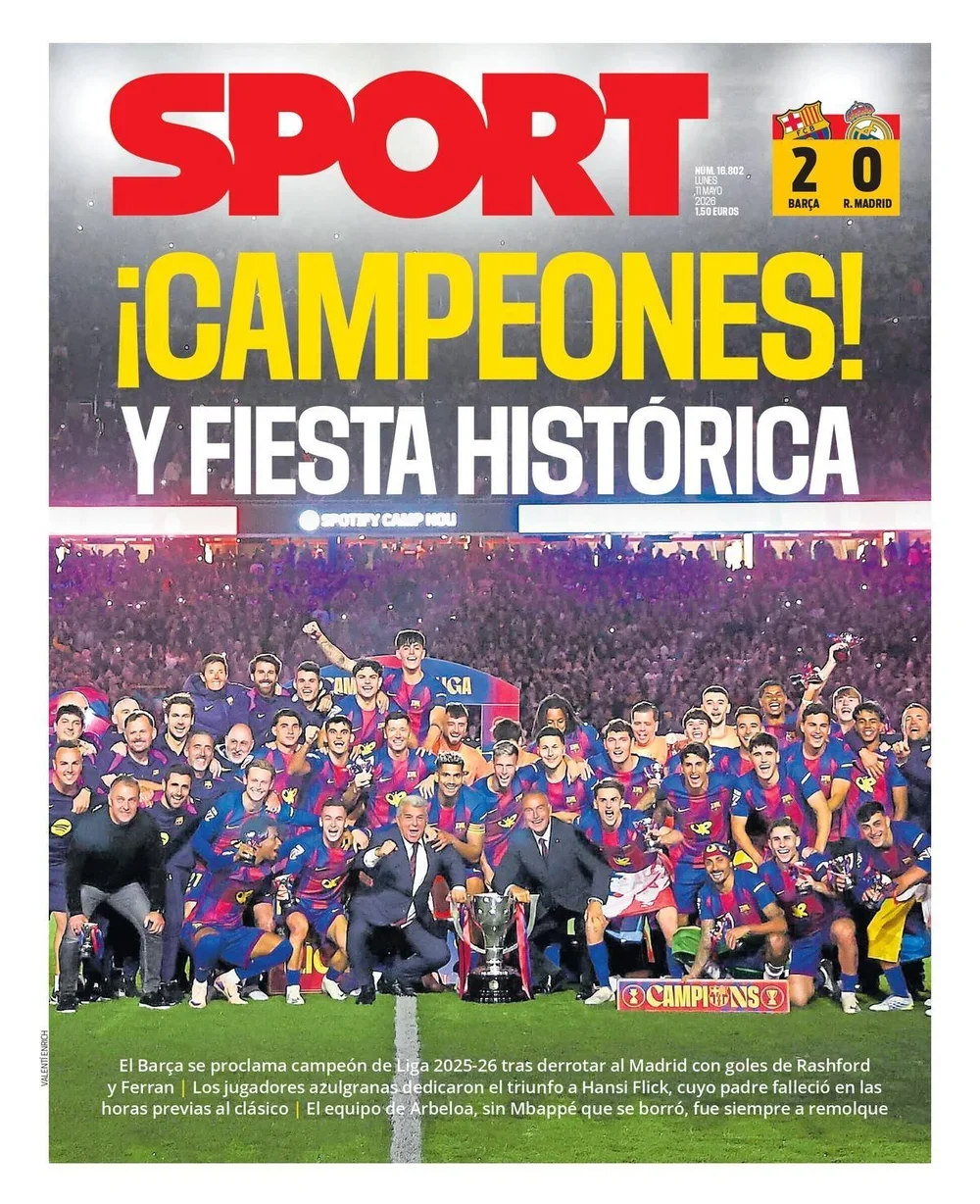 La portada SPORT de este lunes